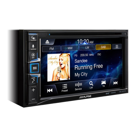 Alpine INE-W611D 6,5 colio jutiklinis ekranas, integruota navigacija, DAB+, HDMI, CD/DVD grotuvas ir Apple CarPlay bei Android Auto