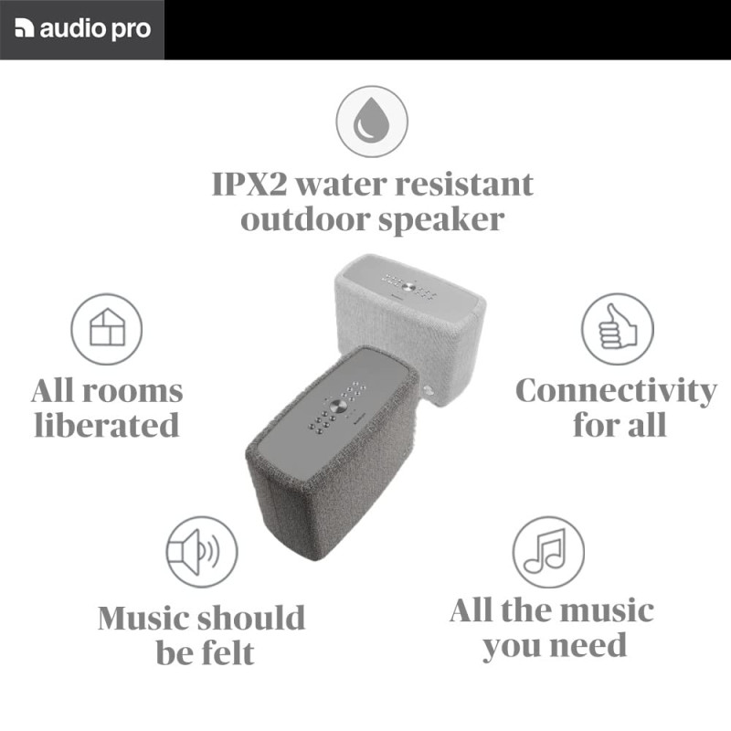 Audio Pro A15 belaidė WiFi ir Bluetooth kolonėlė su baterija 14 val.