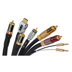 Kolonėlių, RCA, XLR, HDMI kabeliai ir kiti priedai.