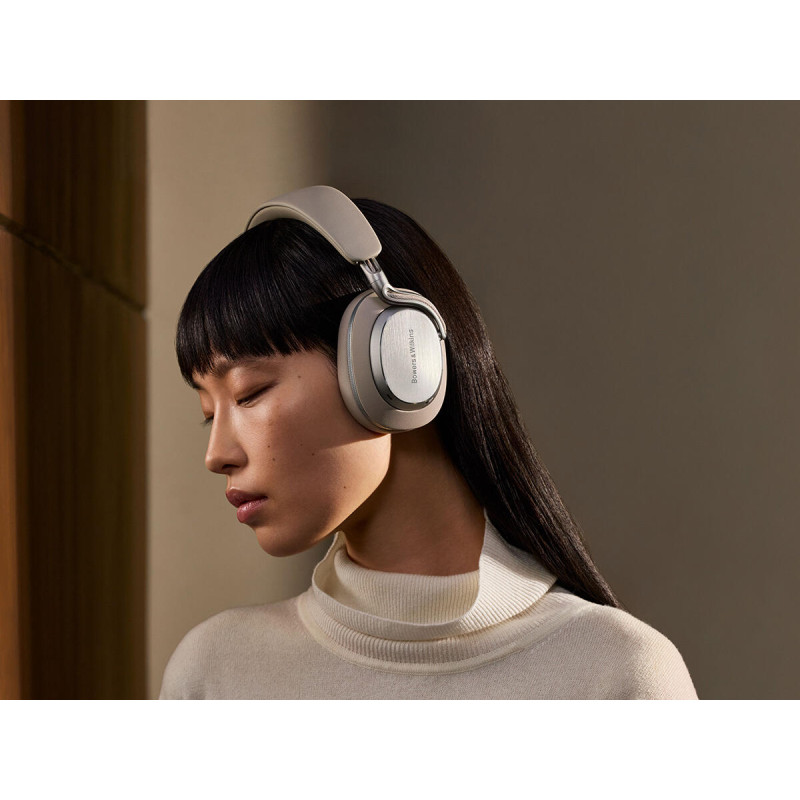 Bowers & Wilkins Px8 S2 Warm Stone belaidės Bluetooth ausinės, hibridinis triukšmo slopinimas