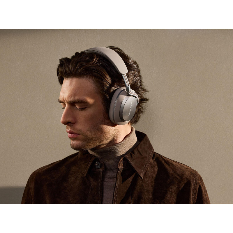 Bowers & Wilkins Px8 S2 Warm Stone belaidės Bluetooth ausinės, hibridinis triukšmo slopinimas