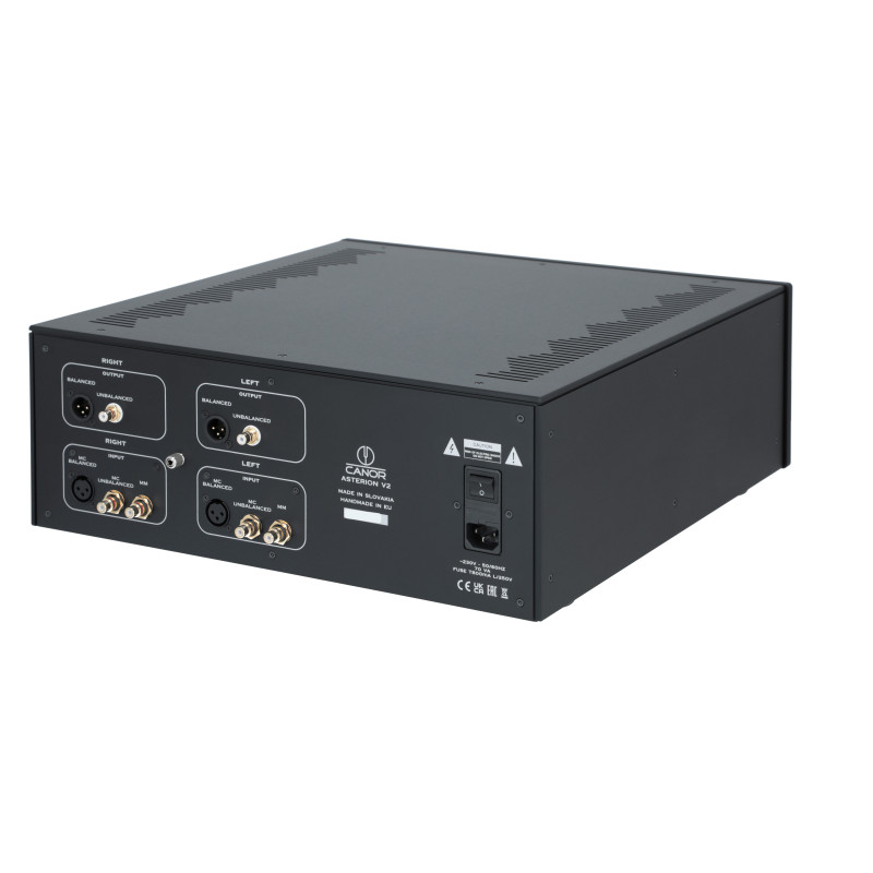 Canor Asterion V2 pradinis patefono lempinis stiprintuvas MM/MC su RCA/XLR