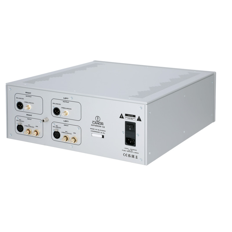Canor Asterion V2 pradinis patefono lempinis stiprintuvas MM/MC su RCA/XLR