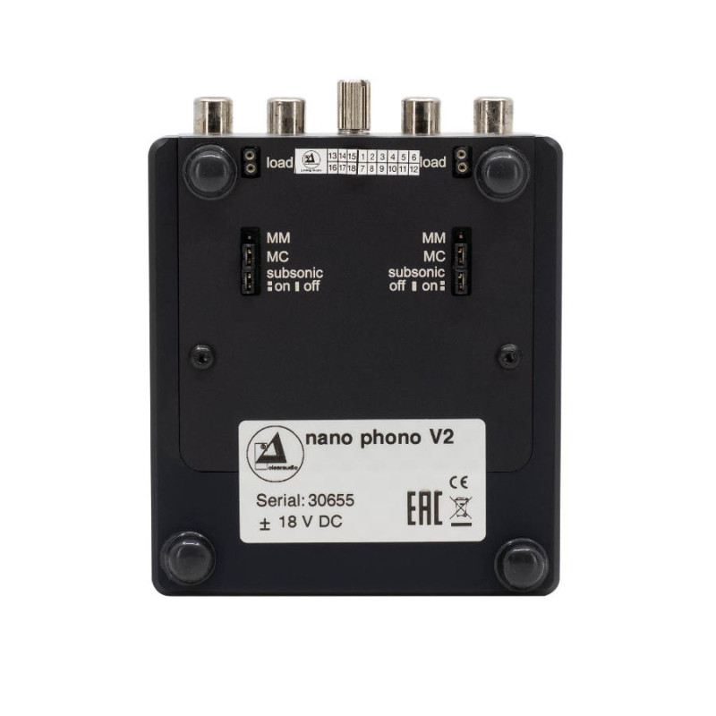 Clearaudio Nano Phono V2 Phono stiprintuvas, Black