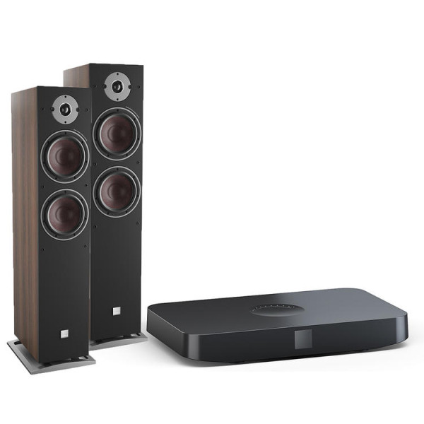 Dali OBERON 7 C + HUB COMPACT belaidės aktyvios garso kolonėlių komplektas su siūstuvu.