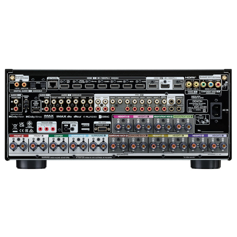Denon AVC-A10H namų kino 13.4 kanalų AV imtuvas - stiprintuvas, galingumas 150W, HEOS, Dolby Atmos, Spotify, Tidal
