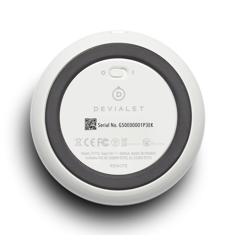 DEVIALET Remote Matte White įrenginio (-ų) galia