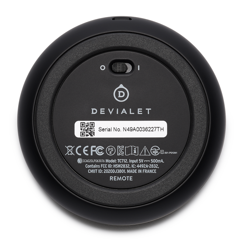 DEVIALET Remote Matte black įrenginio (-ų) galia
