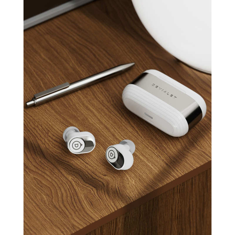 Devialet Gemini II Iconic baltos spalvos Bluetooth 5.2 belaidės apusnės