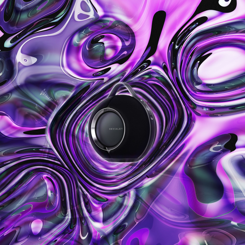 Devialet Mania Black, aktyvi garso kolonėlė su akumuliatoriumi ir tinklo grotuvu