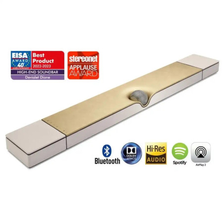 Devialet Dione Gold, TV garso sistema-soundbar Dolby Atmos | 101 dB SPL | 950 Watts RMS