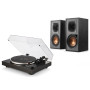 Komplektas Klipsch R-50PM aktyvios lentyninė garso kolonėlė su patefonu DUAL CS 418
