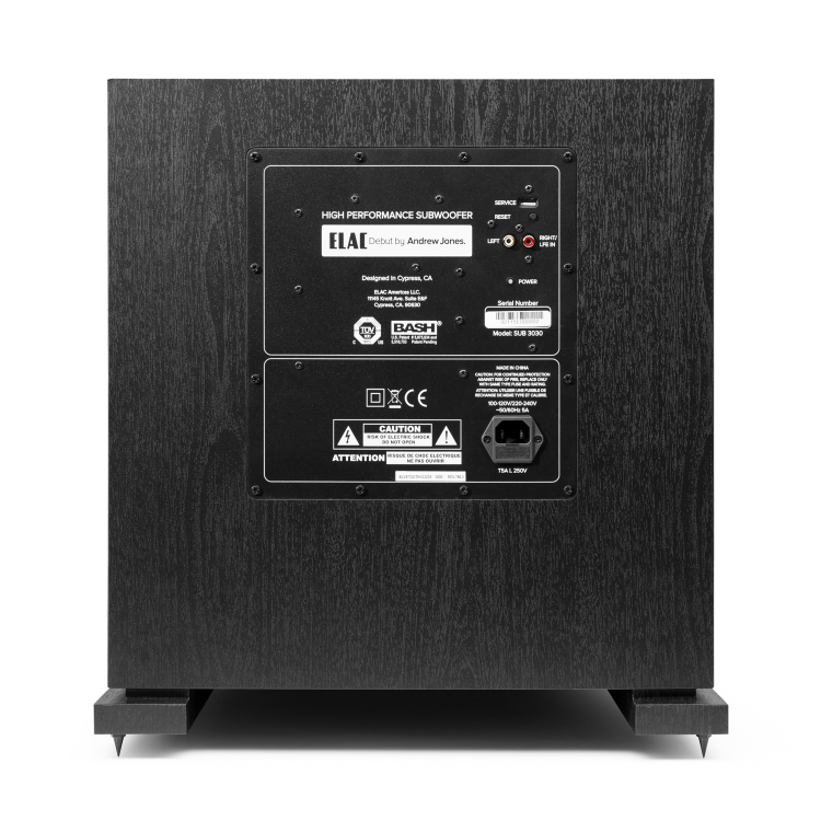 ELAC SUB3030 aktyvi žemų dažnių kolonėlė , visi parametrai valdomi išmaniąja  ELAC SubEQ programėle