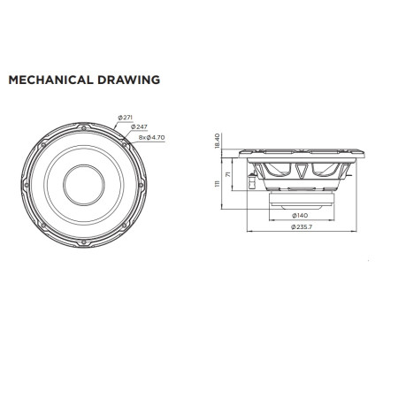 Focal  SUB 10 Dual  žemų dažnių garsiakalbis 10