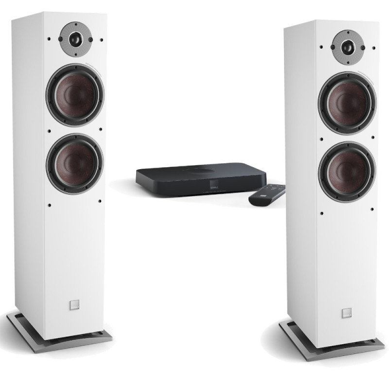 Dali OBERON 7 C + HUB COMPACT belaidės aktyvios garso kolonėlių komplektas su siūstuvu.