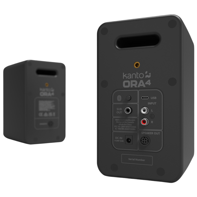 Kanto Ora 4 lentyninės garso kolonėlės, juodos spalvos(pora)