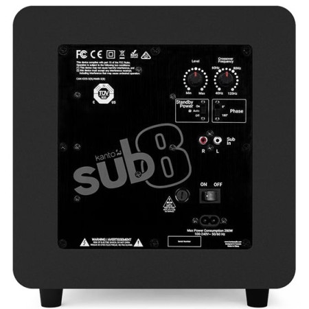 Kanto SUB8V žemųjų dažnių kolonėlė, Black