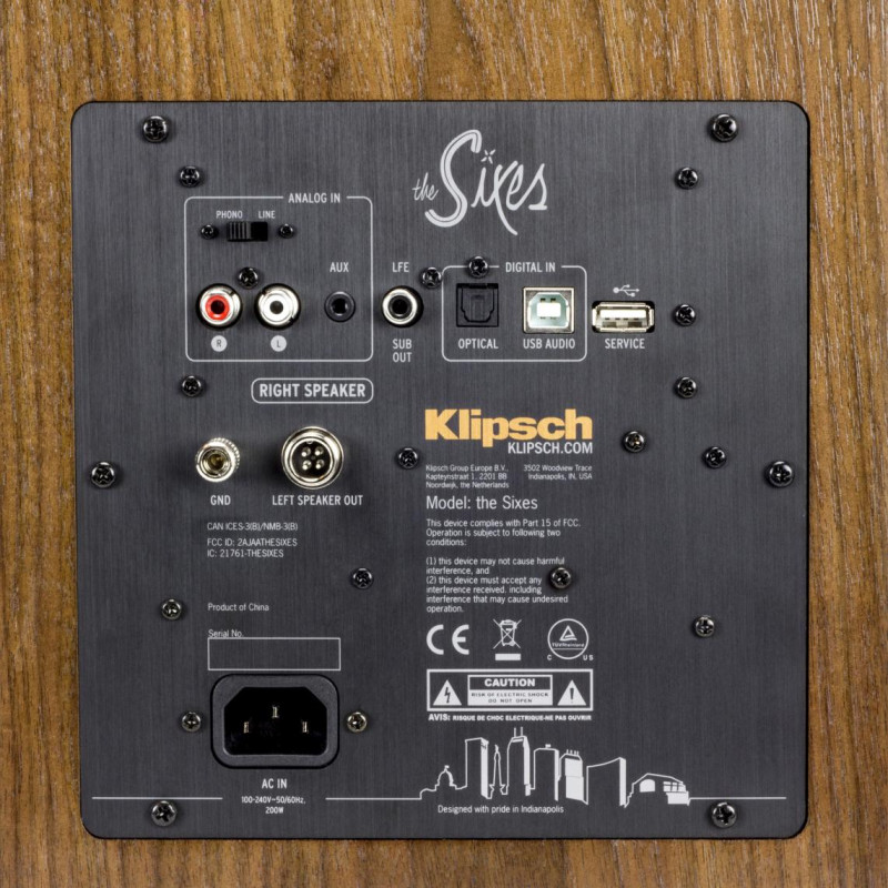 Klipsch The Sixes aktyvios garso kolonėlės, USB DAC, Bluetooth
