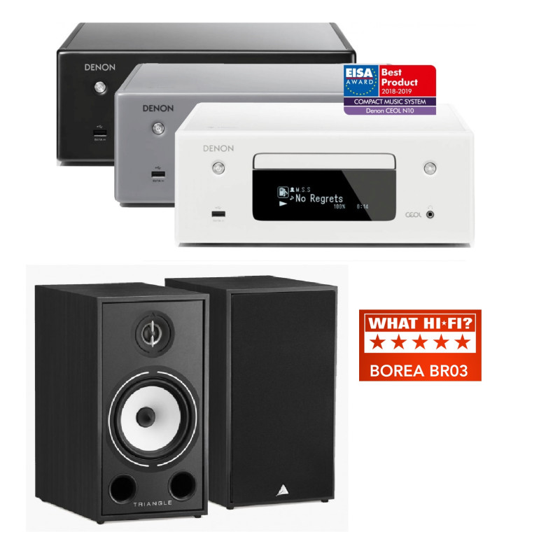Stereo komplektas Denon RCD-N10 su Triangle Borea BR03 #Nemokamas pristatymas