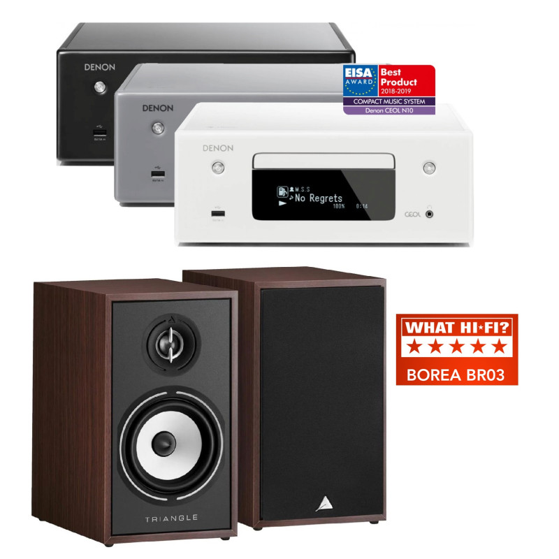 Stereo komplektas Denon RCD-N10 su Triangle Borea BR03 #Nemokamas pristatymas