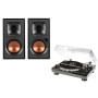 Komplektas Klipsch R-51PM aktyvios lentyninė garso kolonėlė  aktyvios  su USB-DAC su patefonu Audio Technika AT-LP120XUSB