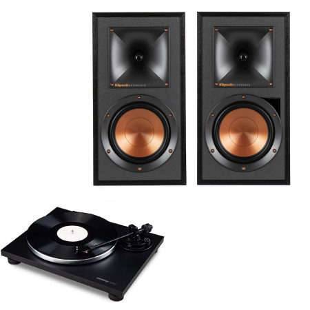 Komplektas Klipsch R-51PM aktyvios lentyninė garso kolonėlė  aktyvios  su USB-DAC su patefonu Reloop HiFi Turn2