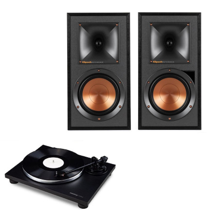 Komplektas Klipsch R-51PM aktyvios lentyninė garso kolonėlė  aktyvios  su USB-DAC su patefonu Reloop HiFi Turn2