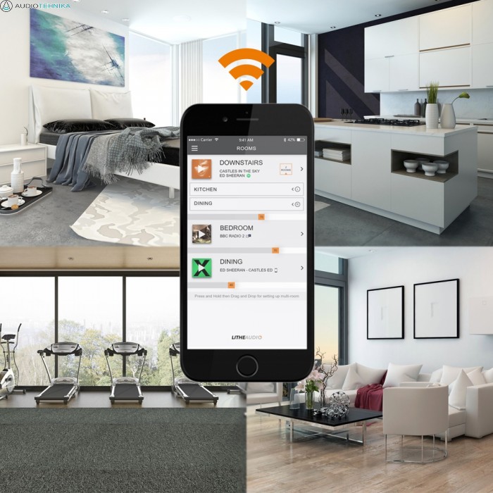 Lithe Audio Wi-Fi All-In-One garsiakalbis V.2, Bluetooth, AirPlay 2, Google Chromecast.