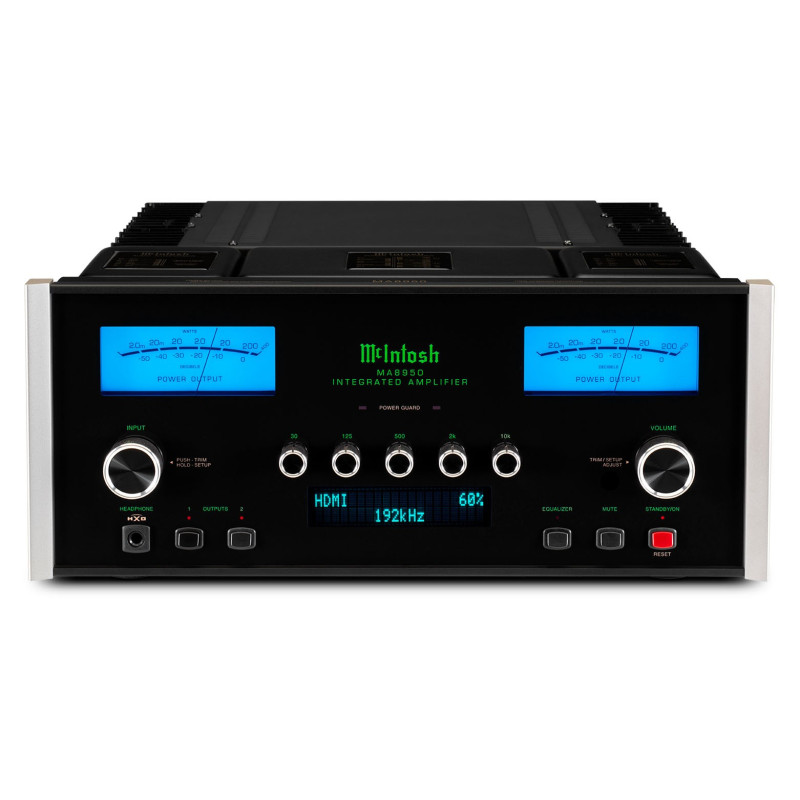 McIntosh MA8950 stereo integruotas stiprintuvas su DAC, balansinė XLR išvestis. Galingumas 2x200W
