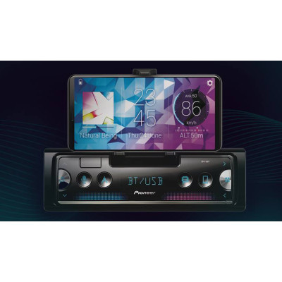 Pioneer SPH-10BT išmani magnetola su Pioneer Smart Sync aplikacija, Google Maps, Spotify ir  Bluetooth