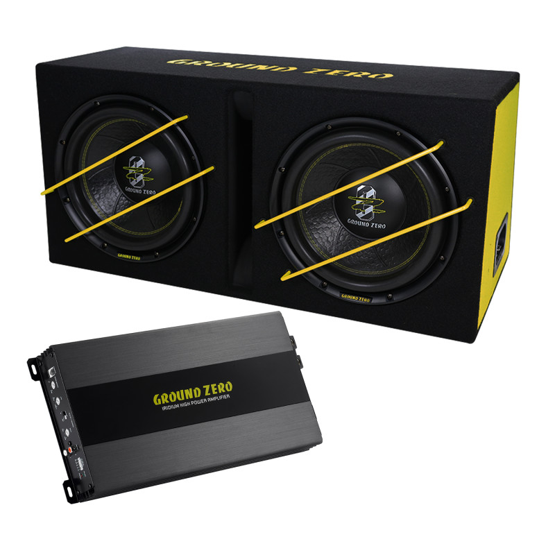 GROUND ZERO BASSKIT GZ 777 automobilinis komplektas su žemų dažnių kolonėle ir stiprintuvu  #Nemokamas pristatymas