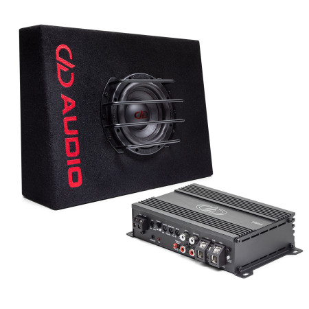 DD audio Basskit DD D600 + LE-ST06D-D2 automobilinis komplektas su žemų dažnių kolonėle ir stiprintuvu,galingumas 600W  #Nemokamas pristatymas