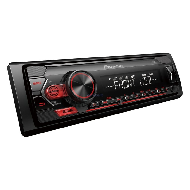 Pioneer MVH-S420BT  automagnetola su Bluetooth, USB, galingumas 4 x 50W  MOSFET power, valdoma Android aplikacija.