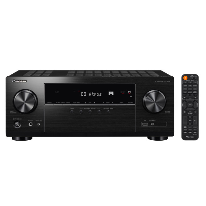 Pioneer VSX-934 Namų kino resiveris  7x165 Watt ,Dolby Atmos, dts:X, 4K Ultra HD, video scaler, 4 HDMI ports, HDCP 2.2, hi-res audio playback, dual band WiFi & Bluetooth.