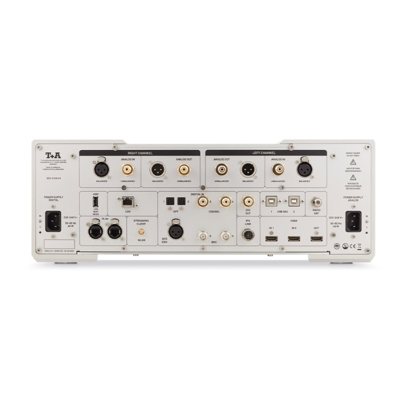 T+A SDV 3100 HV atskaitos pirminio stiprintuvo srautinio perdavimo DAC