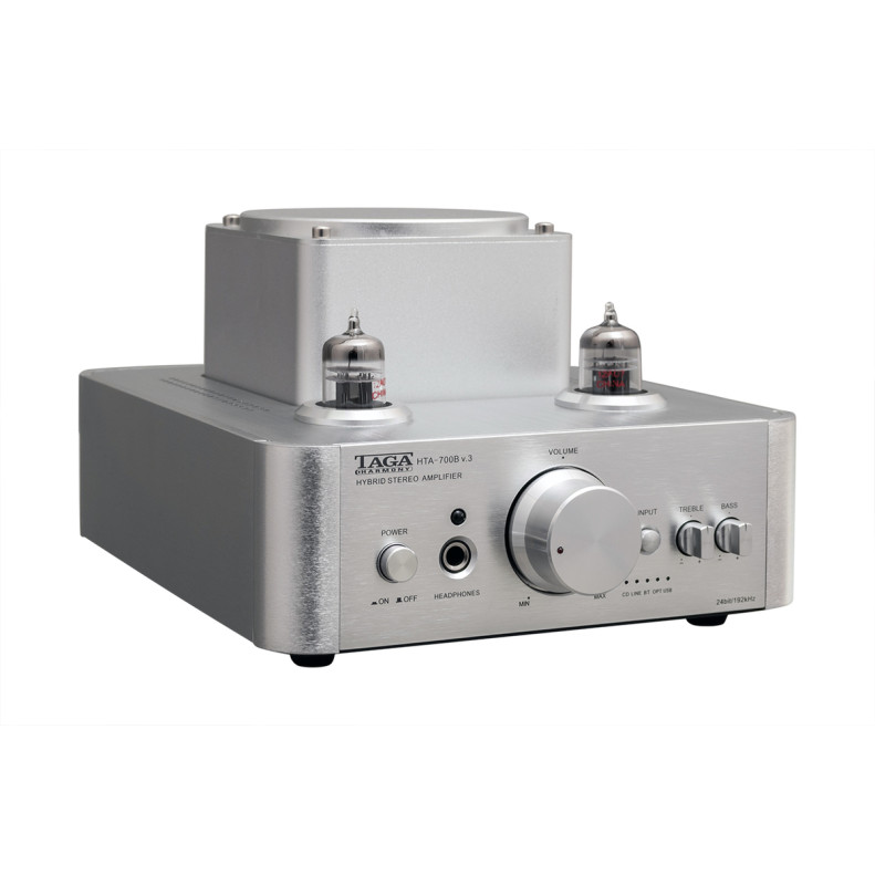 HTA-700B v.3 Psvane lempos hibridinis stiprintuvas su USB