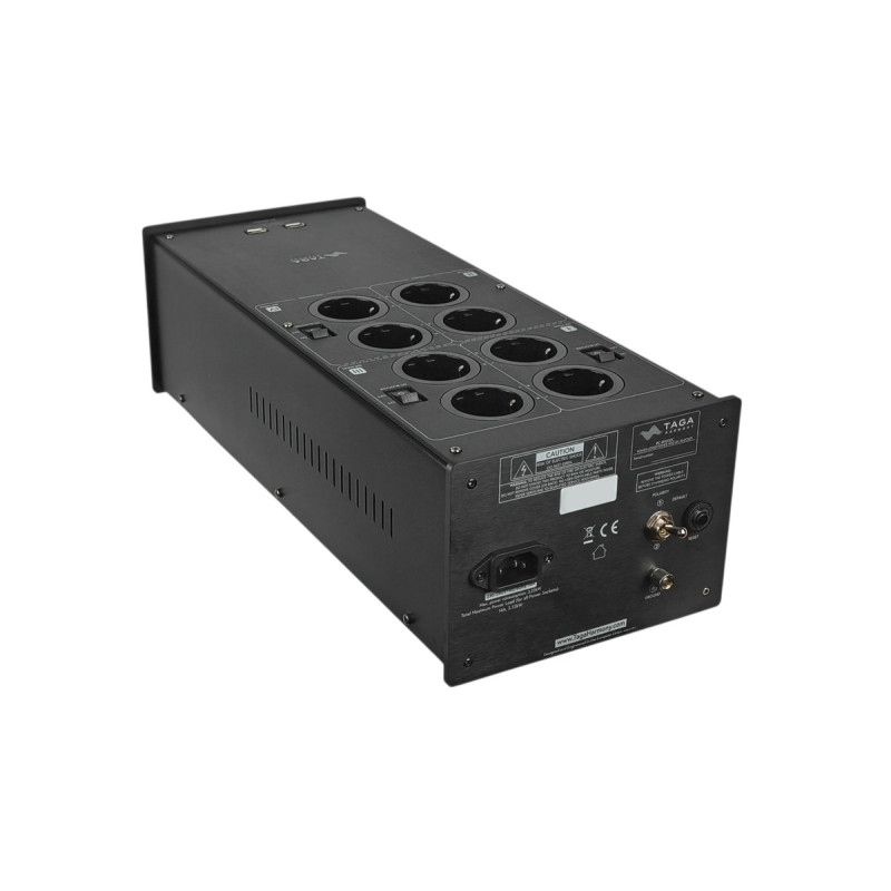 Taga Harmony PC-8000DC audio-video 230V tinklo triukšmų  filtras - kondensatorius  su voltmetru