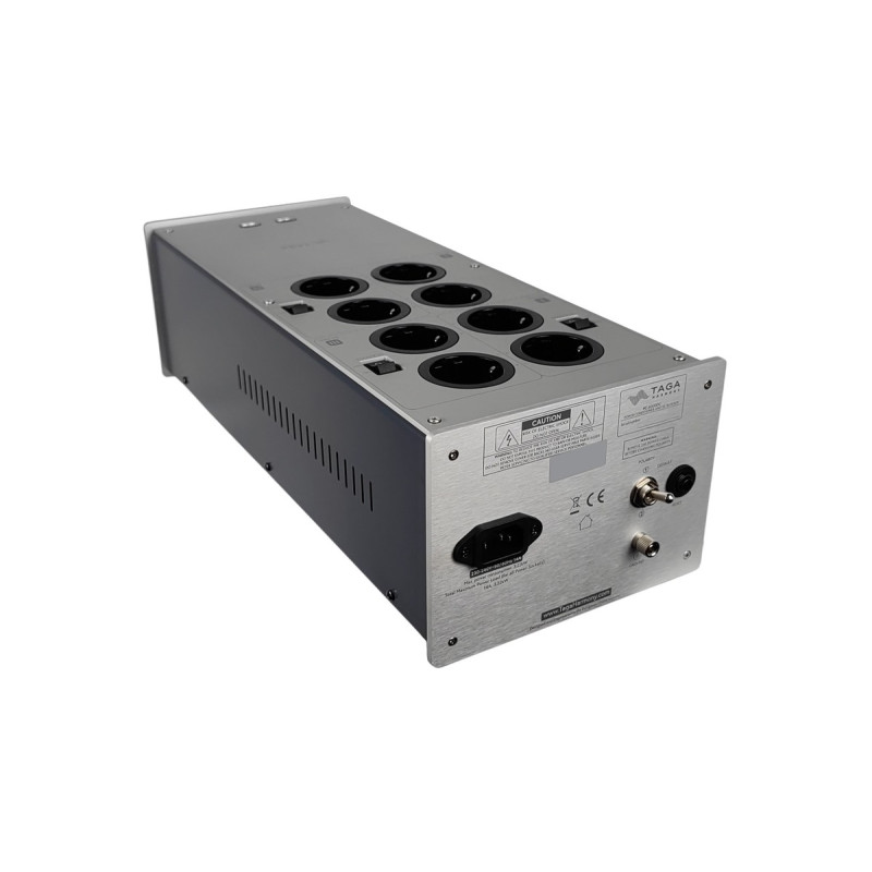 Taga Harmony PC-8000DC audio-video 230V tinklo triukšmų  filtras - kondensatorius  su voltmetru