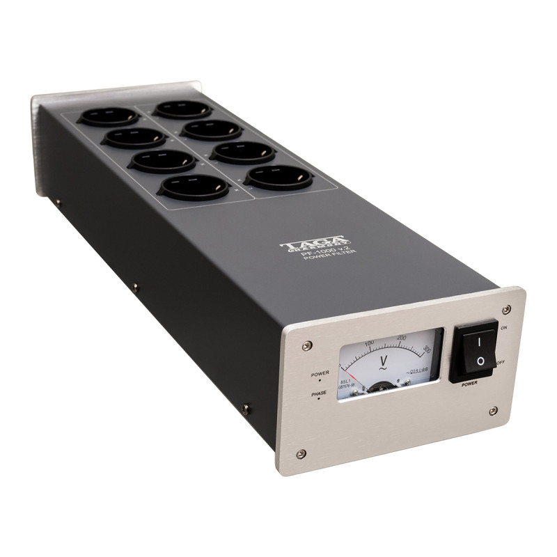 Taga Harmony PF-1000 V.2 audio-video 220V tinklo triukšmų filtras su voltmetru