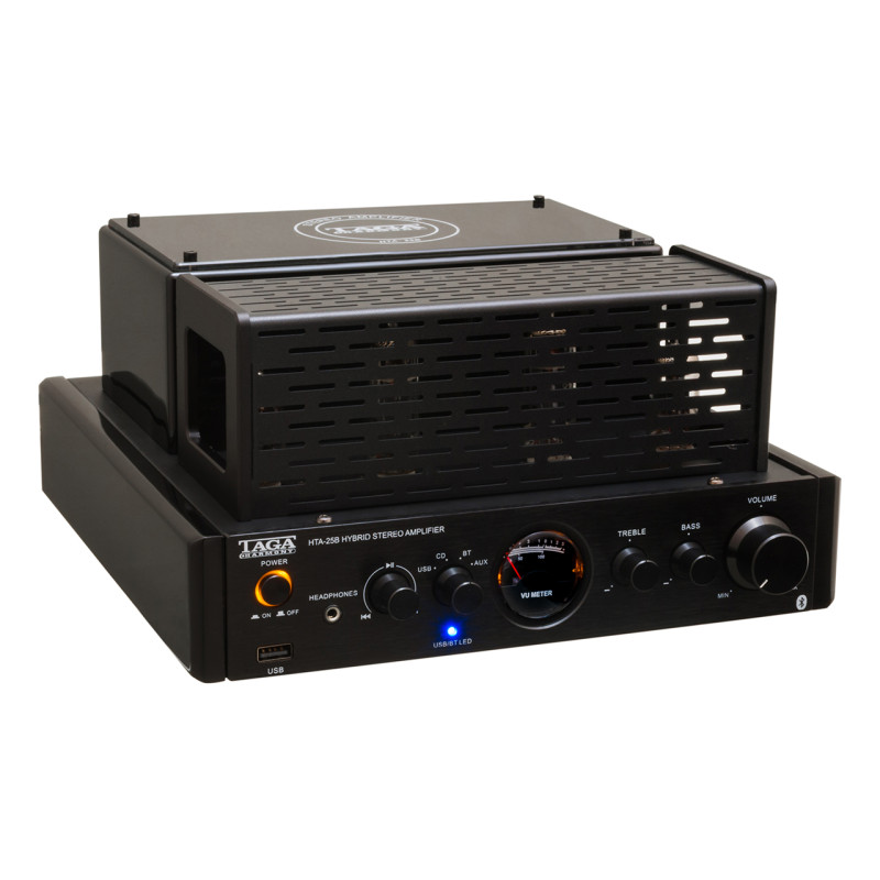 Taga Harmony HTA-25B hibridinis  lempinis-skaitmeninis garso stiprintuvas su Bluetooth® 4.0 ir  USB galingumas  2 x 25W