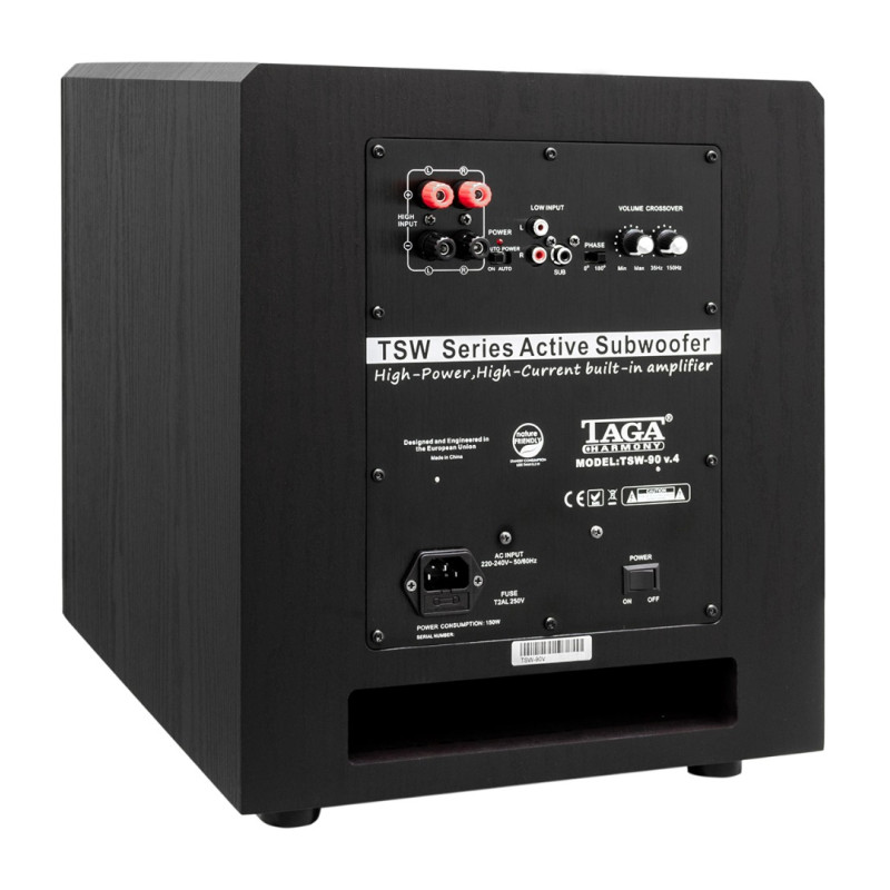 Taga Harmony TSW-90 V.4  žemų dažnių aktyvi kolonėlė , galingumas 260W