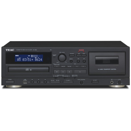 Teac AD-850-SE CD ir kasečių grotuvas su USB, juodas #Nemokamas pristatymas