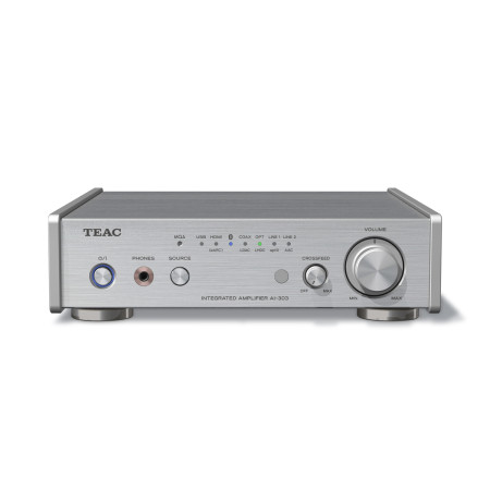 Teac AI-303 stiprintuvas, galingumas 2x50W, USB DAC, HDMI sidabrinis #Nemokamas pristatymas