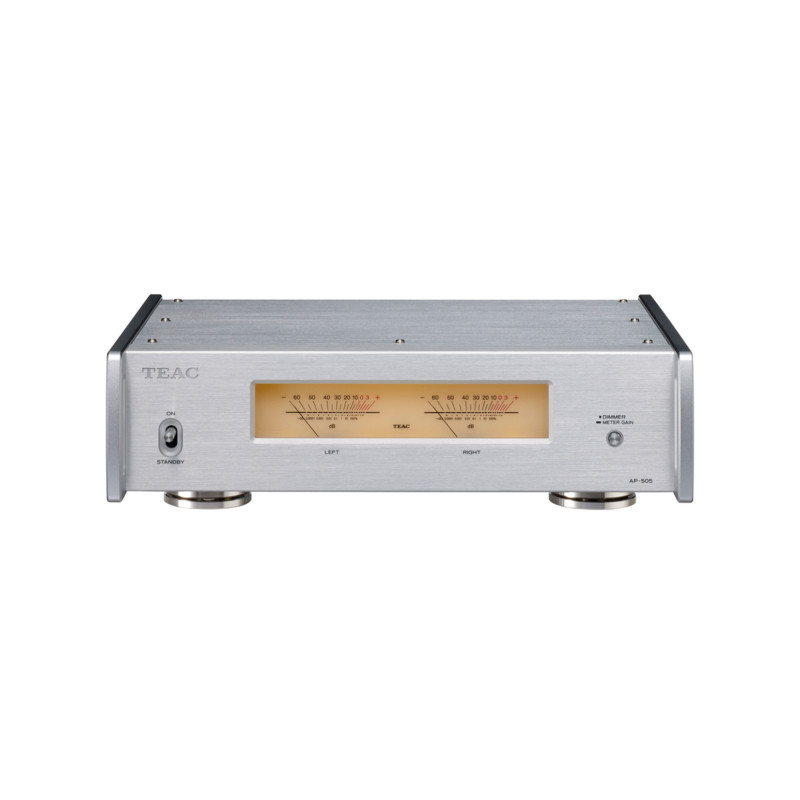 Teac AP-505 stereo galios stiprintuvas, galingumas 2x130W sidabrinis #Nemokamas pristatymas