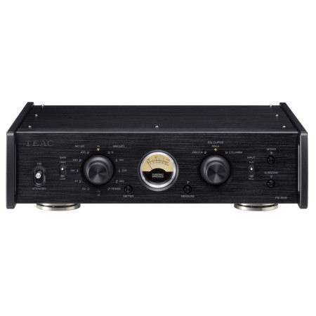 Teac PE-505 pradinis patefono stiprintuvas, juodas #Nemokamas pristatymas