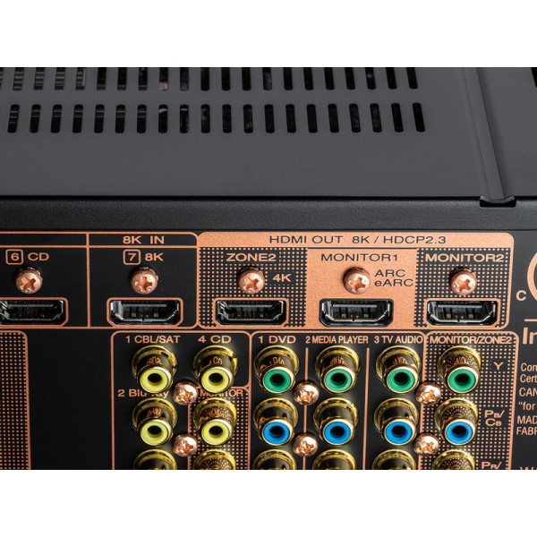 Marantz SR8015 resiveris  tinklinis namų kino stiprintuvas 8K, Bluetooth ir WiFi, Multiroom Heos,USB, DTS-X, galingumas 13 x 180W