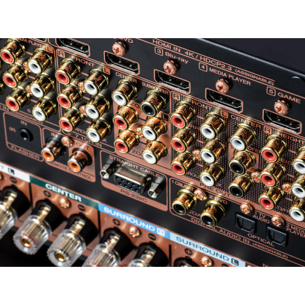 Marantz SR8015 resiveris  tinklinis namų kino stiprintuvas 8K, Bluetooth ir WiFi, Multiroom Heos,USB, DTS-X, galingumas 13 x 180W