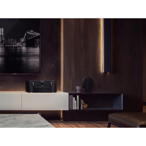 Marantz SR8015 resiveris  tinklinis namų kino stiprintuvas 8K, Bluetooth ir WiFi, Multiroom Heos,USB, DTS-X, galingumas 13 x 180W